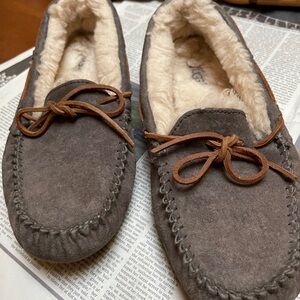 Cozy UGG Women’s Gray Moccasin Slippers
